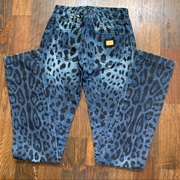 NWOT! Dolce & Gabbana Leopard Print Slim Jeans - Picture 10 of 14